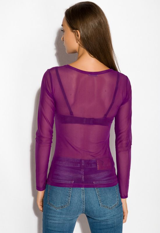 Блуза-сетка женская 108P029 (фиолетовый)