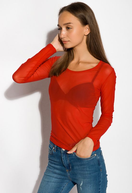 Блуза-сітка жіноча 108P029 (червоний)