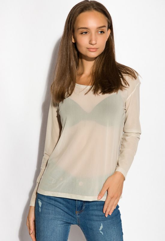 Блуза-сітка жіноча 108P029 (пісочний)