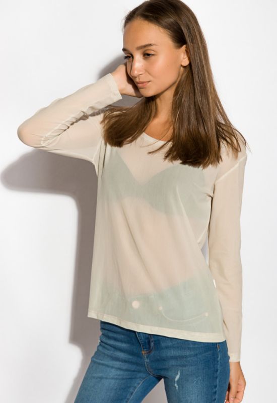 Блуза-сетка женская 108P029 (песочный)
