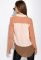 Блуза трехцветная 83P1623 (пудра)