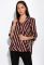 Блуза в полоску 83P1621 (коричневый/черный)