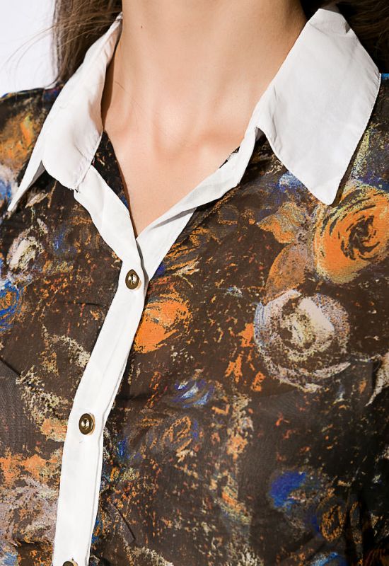 Блуза жіноча 112P008 (квітковий)