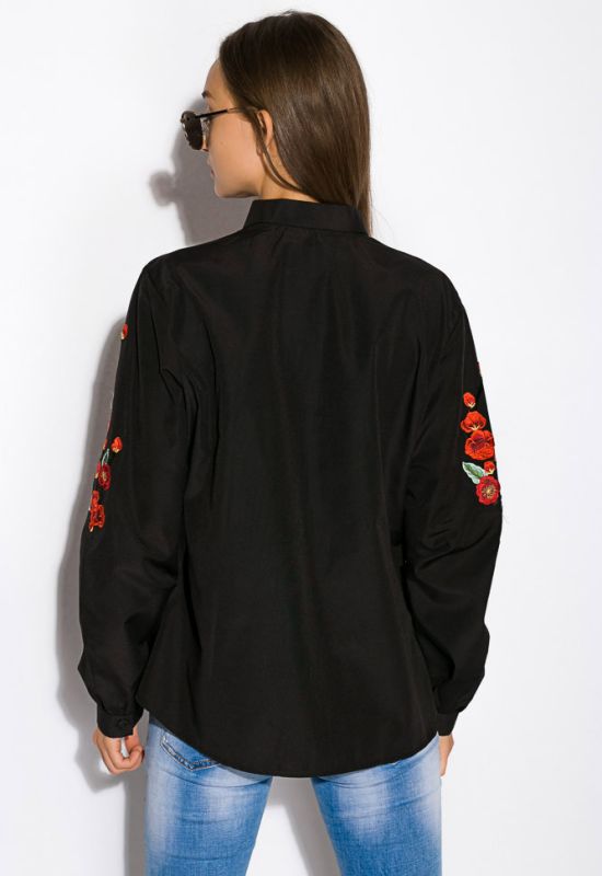 Блуза женская 118P130-1 (черный/красный)