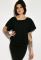 Блуза женская короткий рукав однотонная 19PL162 (черный)