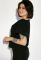 Блуза женская круглый вырез однотонная 19PL162-1 (черный)