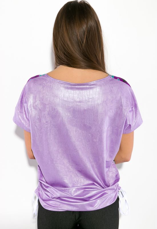 Блуза женская принтованная 5400 (сиреневый/серый)