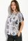 Блуза женская принтованная 5400 (черный/серый)