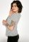 Блуза жіноча з візерунком та коротким рукавом 19PL163 (молочний/чорний)