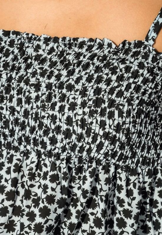 Блуза жіноча стильна 266F011-11 (сірий/чорний)