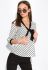Блуза жіноча в горох 151PK1010 (молочний/чорний)