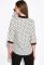 Блуза жіноча в горох 151PK1010 (молочний/чорний)