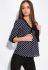 Блуза жіноча в горох 151PK1010 (синій/білий)