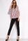 Блуза жіноча в смужку 148P1023 (білий/червоний)