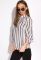 Блуза жіноча в смужку 148P1023 (білий/бузковий)