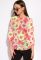Блуза женская в цветочный принт 148P90005 (бежевый/коралловый)