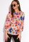 Блуза женская в цветочный принт 148P90005 (коралловый/синий)