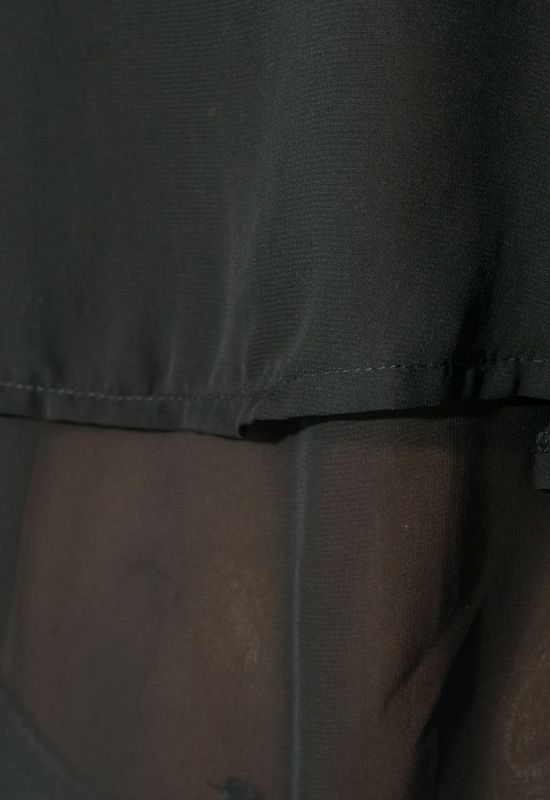 Блузка жіноча двошарова повітряна 64PD243 (чорний)