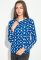 Блузка женская легкая 64PD170 (синий/белый)
