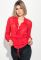 Блузка женская на запах с оборками 68PD508 (красный)
