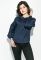 Блузка женская однотонная стильная 64PD199-2 (темно-синий)