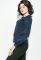 Блузка женская однотонная стильная 64PD199-2 (темно-синий)
