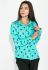 Блузка женская принт Бантик 64PD250 (ментоловый)