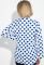 Блузка женская принт «Яблоко» 64PD286-7 (белый/синий)
