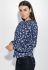 Блузка жіноча рукав ліхтарик принт «Метелики» 64PD199-1 (білий)
