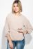 Блузка женская с бантом 64PD242 (бежевый)