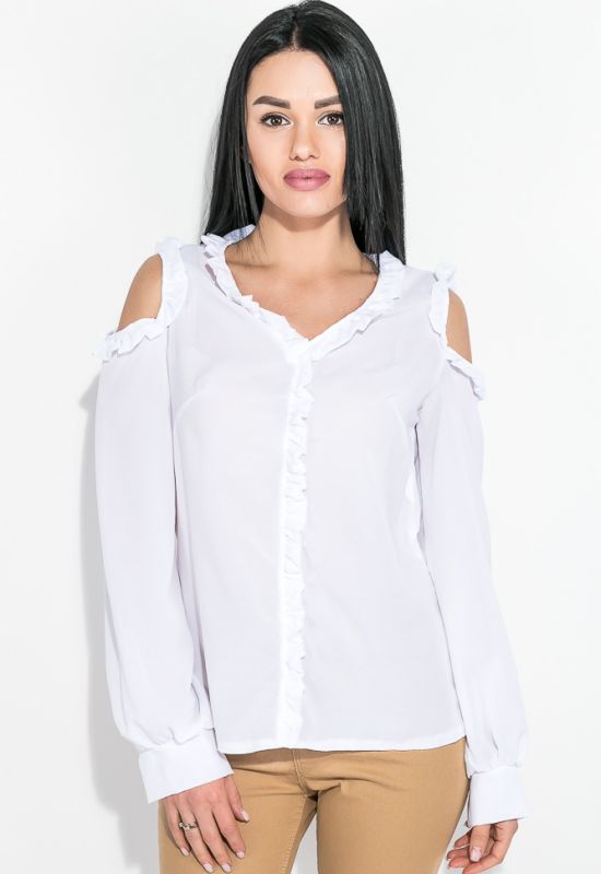 Блузка женская с открытыми плечами 72PD150 (белый)