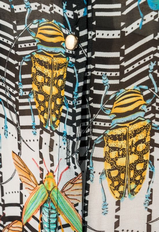 Блузка женская с пуговицами в золоте 64PD228 (микс цветов)