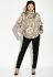 Блузка жіноча з візерунками та довгим рукавом 81P1124 (кремовий)
