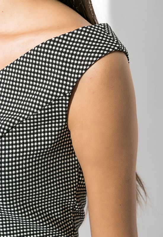 Блузка жіноча з воланами 78P0028 (чорний/білий)