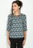 Блузка жіноча шифонова принтована 81P0112-2 (синій/білий)