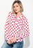 Блузка женская со шнуровкой на груди 64PD282 (белый/красный)