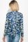 Блузка женская со шнуровкой на груди 64PD282 (синий/желтый)