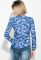 Блузка женская со шнуровкой на груди 64PD282 (синий/белый)