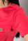 Блузон женский с имитацией карманов на груди 72PD158 (коралловый)