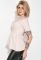 Блузон женский с поясом короткий рукав 64P228-2 (кремовый)
