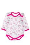 Боди на флисе 120PTRKT9720 junior (белый/малиновый)