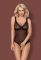 Боді Obsessive 839-TED-1 crotchless teddy (чорний)