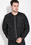 Бомбер мужской однотонный 188V001 (черный)