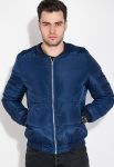Бомбер мужской однотонный 188V001 (темно-синий)