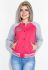 Бомбер женский 82PD201-1 (малиновый)