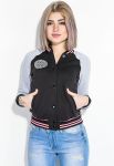 Бомбер женский 82PD201-1 (черный)