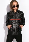 Бомбер женский 120PO3006 (черный)