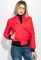 Бомбер женский на молнии 72PD197-1 (красный)