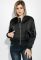 Бомбер женский однотонный 292V001 (черный)