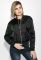 Бомбер женский однотонный 292V001 (черный)